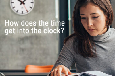 How does the time get into the clocks?